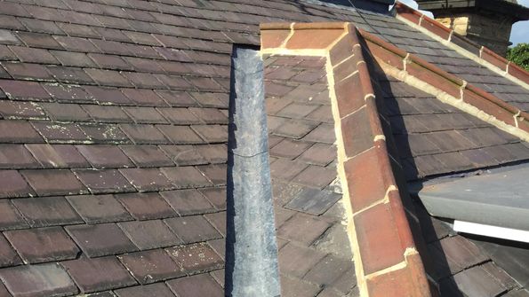 Close up roofing work that has been completed by our team